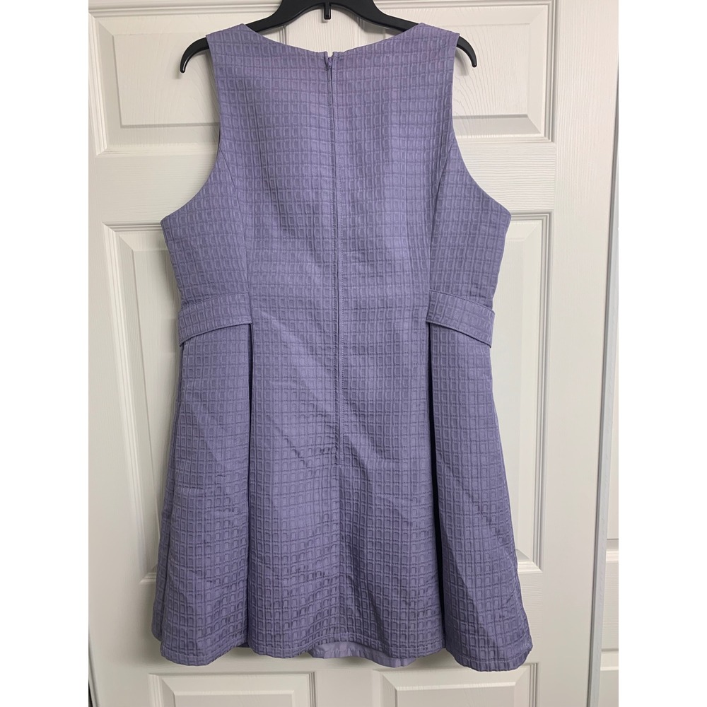 NWOT ModCloth Lavender Textured Shift Dress Purple Plus Size 2X Retro - Picture 3 of 8